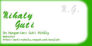 mihaly guti business card